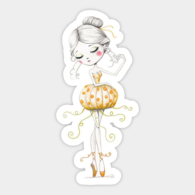 Little pumpkin ballerina Sticker by mapetitepoupee